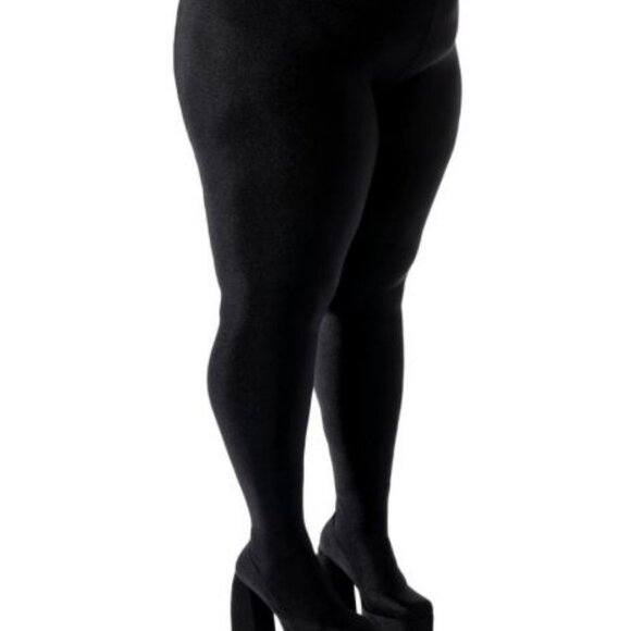 AZALEA WANG " HOLLYWOOD LIMELIGHT" STRETCH CHUNKY HEEL PANT BOOT (BRAND NEW !) - Picture 1 of 8